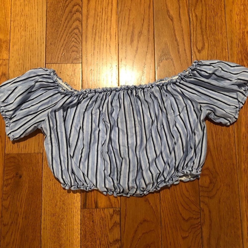 Garage Off the Shoulder Crop Top